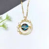 Colar Feminino de Aço Inoxidável Joias Nicho Versátil Pingente de Cobre Elegante Corrente para Clavícula Joias Corrente Leve de Luxo