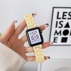 Para Apple Watch 5678910 Geração Pulseira de Plástico PC Três Contas iWatch Cor Doce Transparente Cor Sólida
