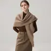 Outono e Inverno Espesso Padrão Ondulado Borda com Franjas Caxemira Triângulo com Franjas Xale Moda Feminina Versátil Cachecol de Tricô Manto