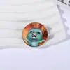 Broche Redondo de Desenho Animado, Broche de Liga Metálica de Monstrinho Divertido e Fofo, Acessório Personalizado Versátil para Estudantes, Fonte de Suprimentos