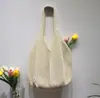 Nuevas Bolsas Transfronterizas, Bolsas Tote de Gran Capacidad, Bolsas Tejidas de Paja, Bolsos de Hombro de Punto Rayado de Moda, Bolsos Grandes Debajo del Brazo para Mujer, Bolsos de Punto