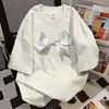 Camiseta de Manga Corta con Estampado de Lazo, Estilo Nuevo de Verano para Mujer, Estilo Casual Perezoso, Top Oversize Holgado de Marca Trendy Ins