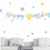 Macaron Feliz Cumpleaños Banner de Cumpleaños con Letras de Colores Decoración de Fiesta Banner en una Sola Pieza Dorado y Plateado