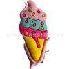 Zapatos de la serie temática de helados con hebillas, dibujos animados, bonitos zapatos con agujeros, zapatos extraíbles, accesorios de PVC para fiestas navideñas transfronterizas