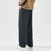 Ropa de Hombre Xintang Otoño/Invierno Estilo Old Money Pantalones de Papá Sueltos para Hombre Pantalones de Pierna Ancha de Algodón Sueltos Pantalones Casuales Japoneses Rectos