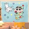 Crayon Shin-Chan Pano de Fundo Decoração Arranjo Foto Fofo Desenho Animado Pano Pendurado Quarto Dormitório Cama Reforma Pano de Parede Tapeçaria