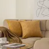 Funda de almohada de terciopelo a rayas de color sólido simple, funda de almohada, almohada de cama, cojín de almohada para sofá, dormitorio