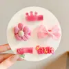 Pinza para el pelo de tela completa para bebé niña, suave con el cabello, pinza de pico de pato linda y súper adorable para flequillo de frente y cabello lateral de niños