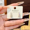 Pendientes de Zirconia Super Brillantes de Moda Exquisitos con Forma de Arco para Mujer, Pendientes Versátiles Simples y de Gama Alta, Accesorios Únicos de Nicho Versátiles para Orejas