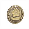 Huellas redondas de bronce antiguo al contado transfronterizas etiqueta de perro de identificación de moda suministros para mascotas colgante placa de identificación con nombre grabada con láser
