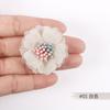 Accesorios de flores de tela tridimensionales de encaje, organza, hechos a mano, accesorios para la cabeza, corazón de flores, accesorios para prendas de vestir.