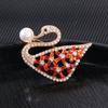 Broche Transfronterizo Nuevo Estilo Coreano Broche de Cisne con Pedrería Pin Corsage Animal Versátil de Nicho de Alta Gama Accesorios