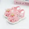 Sandálias Fechadas para Meninas, Sapatos Antiderrapantes de Verão para Bebês e Crianças Pequenas, Sapatos Macios para Caminhada, Sandálias de E-commerce Transfronteiriço