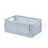 Caja de Almacenamiento Plegable de Escritorio Ins Cesta de Almacenamiento de Cosméticos para Estudiantes Estante de Almacenamiento de Snacks para Dormitorio Cesta Pequeña