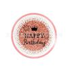 Vaso de Papel Plato de Papel Servilleta Pajita Cuchillo Tenedor Cuchara Set de Vajilla Desechable para Fiesta Temática de Cumpleaños de Niña Oro Rosa