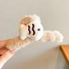 Pinza de Pelo con Flecos de Lazo de Peluche Pinza para el Pelo Disco Trasero para el Cabello Pinza para el Cabello de Otoño e Invierno Pinza de Tiburón Grande Adorno para el Cabello