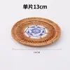 Porta-copos de Rattan Tecido Vietnamita de Outono, Tapetes de Chá, Suportes para Bule, Almofadas Térmicas para Bandejas de Chá, Acessórios para Conjunto de Chá, Tapetes de Rattan, Porta-copos Estilo Chinês