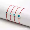 Ojo de Diablo Pulsera de Cuerda Colorida Hecha a Mano Joyería Pulsera de Amistad Ajustable para Pareja Cadena Cristal Estilo Moderno