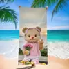 Toalla de Playa de Dibujos Animados Winnie the Pooh, Toalla de Baño de Dibujos Animados de Secado Rápido y Absorbente de Agua para Nadar en la Costa, Linda y Personalizada para el Baño