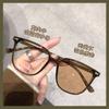 Gafas de miopía retro de gran tamaño para adelgazar, con cambio de color, para mujer, con montura plana antiluz azul para hombre.