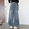 Pantalones de Primavera y Otoño para Niñas 2026 Nuevos Elegantes y con Estilo Pantalones de Pierna Ancha Rectos para Niñas Grandes Jeans Infantiles de Moda
