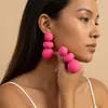 Pendientes de verano de estilo dopamina transfronterizos europeos y americanos, con moño redondo y múltiples capas, versátiles y elegantes, pendientes ovalados coloridos exagerados