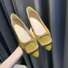 Outono 2023 Casual Slip-on Bico Fino Baixo Sapatos Únicos Sapatos Femininos Estilo Coreano Sapatos Casuais Sapatos de Estudante Fundo Plano Confortável Onda Coreana
