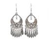 Pendientes de Plata Miao Estilo Étnico Xingma Pendientes de Plata de Xizang Joyería Vintage Estilo Indio Accesorios de Plata Antigua Pendientes para Mujer