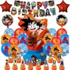 Novo conjunto de balões de folha de alumínio com tema de Goku Super Saiyajin de Dragon Ball Z para decorações de festa de aniversário de meninos