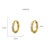 Diseño de celebridad de internet sentido acero inoxidable 316 circonita cúbica aretes de aro lisos para mujer oro de 18k lujo ligero alta gama sentido aros de oreja ear cuffs aretes