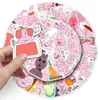50 Pegatinas de Conejo Rosa Paquete de Expresiones Divertidas myfriend Pegatinas Decorativas Impermeables de Animales de Dibujos Animados Creativos