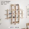 Estante antiguo de pared de madera maciza de estilo chino para tazas de té, estante de pared Duobaoge Prellis, exhibición de fondo