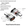 Adaptador de computador para celular USB3.2/Gen2 transparente de 120W, dupla face, suporte para transmissão de dados de 10GB, função OTG
