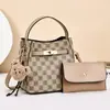 Elegante Set de Bolsos para Madre e Hija con Lazo, Set de Bolsos Femeninos Mult piezas de Exportación, Bolso de Hombro y Bolso de Mano con Relieve de Moda para Mujer
