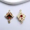 Preservação de Cor Cobre Banhado Zircônia Dupla Pendente Conexão Céu Estrelado Nuvem Cirrus Pulseira Colar Acessórios DIY Feitos à Mão Material