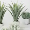 Espada de agave artificial sisal azul planta verde tropical floresta tropical deserto decoração paisagem decoração de chão vitrine