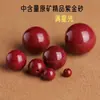 Venda Direta de Fábrica de Cinábrio Mineral Cru Natural e Areia Dourada Roxa, Venda por Atacado de Contas Soltas Artesanais, Contas Redondas, Acessórios para Miçangas DIY