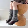 Calcetines de Punto Lolita Lindos para Niña, Versión Coreana JK, con Puño, de Lana Cálida, hasta Media Pantorrilla