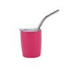 Copo de vinho pequeno 2oz transfronteiriço aço inoxidável 304 Copo de carro camada dupla aço inoxidável sublimação mini copo com palito atacado