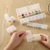Mini Pastillero de Viaje Portátil Sellado Estuche Pequeño de Plástico Desmontable Caja de Almacenamiento de Pastillas de 7 Compartimentos
