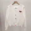 Cárdigan de punto largo de manga larga con bordado, abrigo suéter, nuevo estilo de invierno, top casual y grueso para mujer, negro