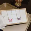 Design de Nicho Borboleta Aço Titânio Colar Joias Femininas Luxo Leve High-End Simples Exquisito Não Desbota Corrente Clavícula Atacado