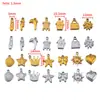 Colgante de Acero Inoxidable Chapado Eléctricamente en Oro de 18K Corazón Casa de Bolsillo Elemento Marino Material para Pulsera Collar Pendientes DIY