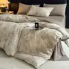 Conjunto de quatro peças de algodão puro espesso de alta gramatura e linho original estilo ins retrô com estampa floral de gaze plissada conjunto de três peças para dormitório
