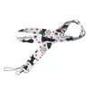 Cordão fofo de gato para celular cordão para crachá multicolorido cordão de etiqueta para celular cordão cordão chaveiro de pescoço cordão
