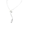 Collar Colgante Gota de Agua Cepillada Electrochapado en Oro Real, Cadena Clavicular Simple Versátil de Moda para el Trabajo, Collar de Nicho de Alta Gama