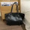 Bolso Tote de Mano para Mujer de Gran Capacidad, Estilo Vintage de Nicho, para Llevar Debajo del Brazo, Nuevo Diseño Moda Otoño/Invierno 2026, Color Sólido, de un Solo Hombro para Mujer