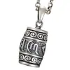 Estilo Étnico Chiba Plata Tailandesa Artesanía Retro Giratorio Personalidad Seis Caracteres Mutante Caja Gawu Colgante Versátil para Hombres y Mujeres