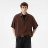 Nueva Camisa Retro Japonesa de Color Sólido de Manga Corta para Primavera, Verano y Otoño, Camisa Casual Versátil de Corte Holgado de Moda para Hombres con Estilo