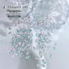 Champagne Transparente Marquise Zircón Super Brillante Joyería para Uñas Transparente Fondo Puntiagudo Forma de Gota de Agua con Alas de Mariposa Diamante para Uñas Joyería al por Mayor